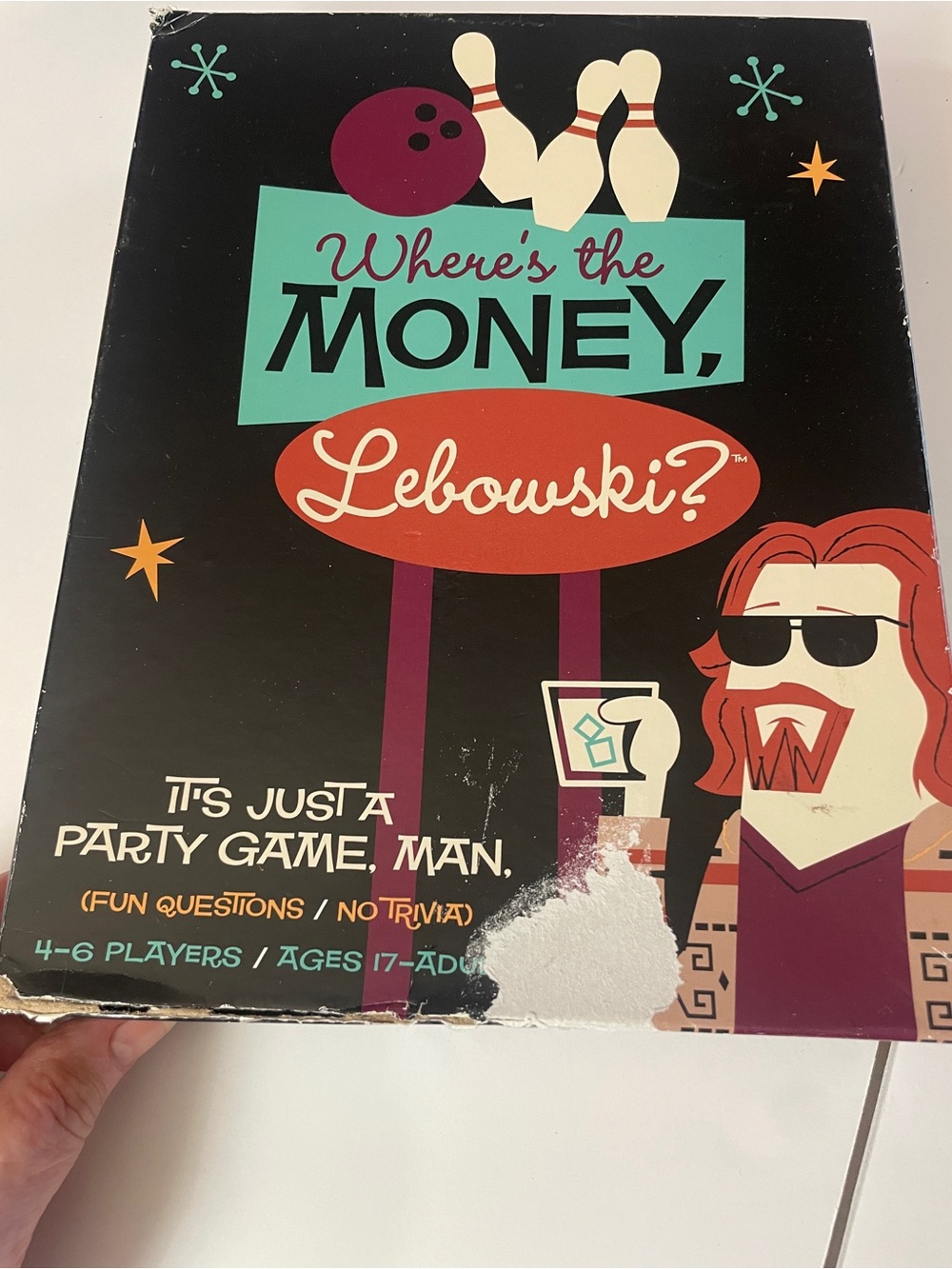 Where's the Money, Lebowski? NWOT Party Game - Black & Teal Box